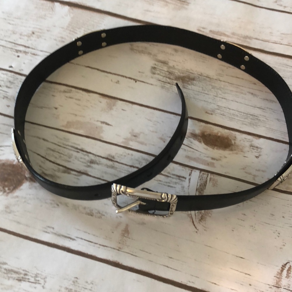 Black & silver medium Fossil belt